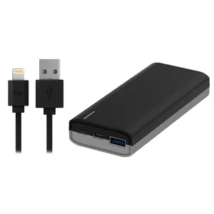 شارژر همراه آی واک مدل CHIC 10000PD UBC1002 ظرفیت 10000 میلی آمپر ساعت به همراه کابل تبدیل USB به لایتنینگ آی واک مدل CST004i طول 1 متر
