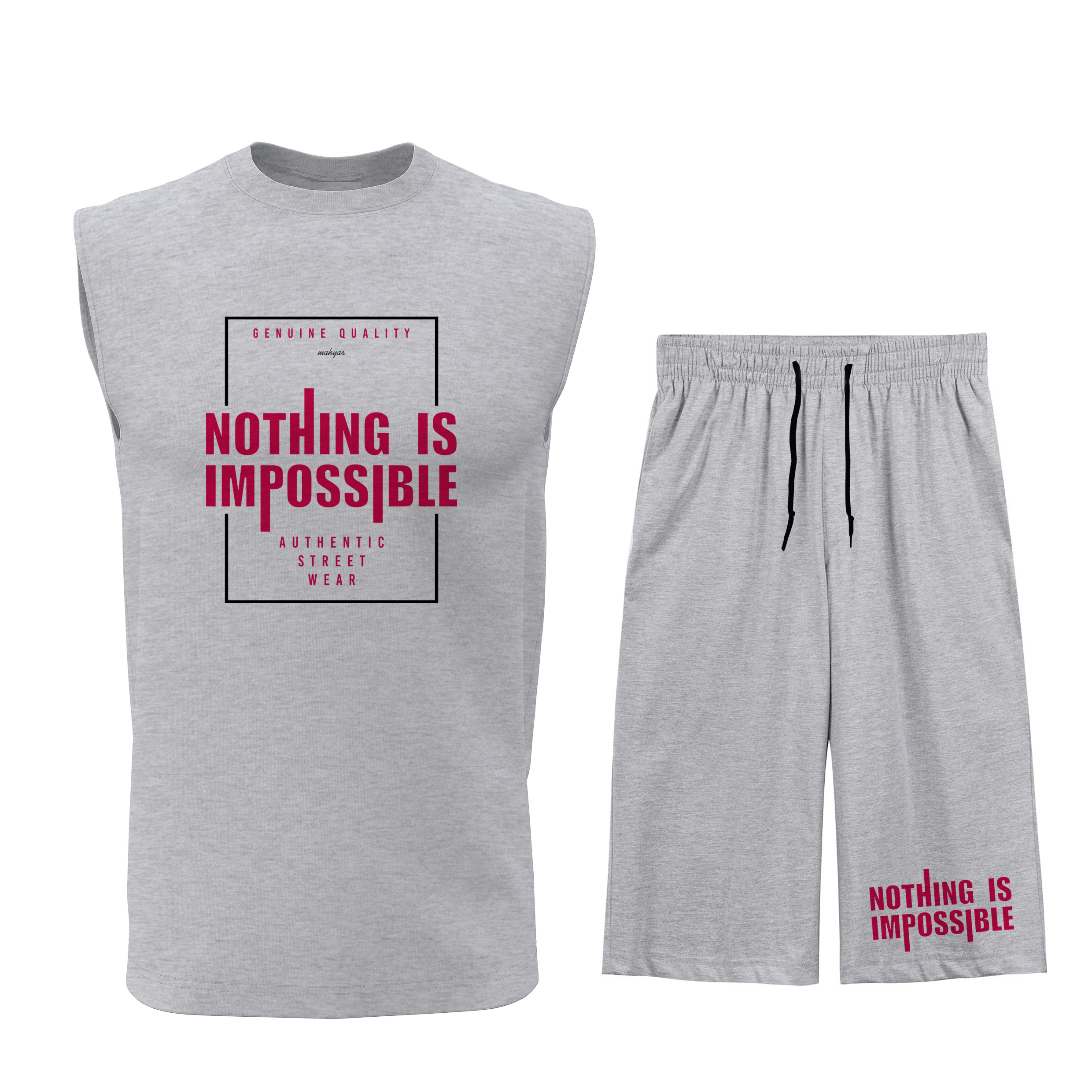 ست تاپ و شلوارک مردانه مدل T110G