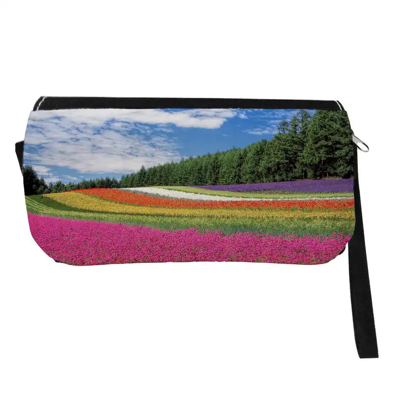 جامدادی مدل دوزیپ طرح دشت گل و جنگل کد NI1278