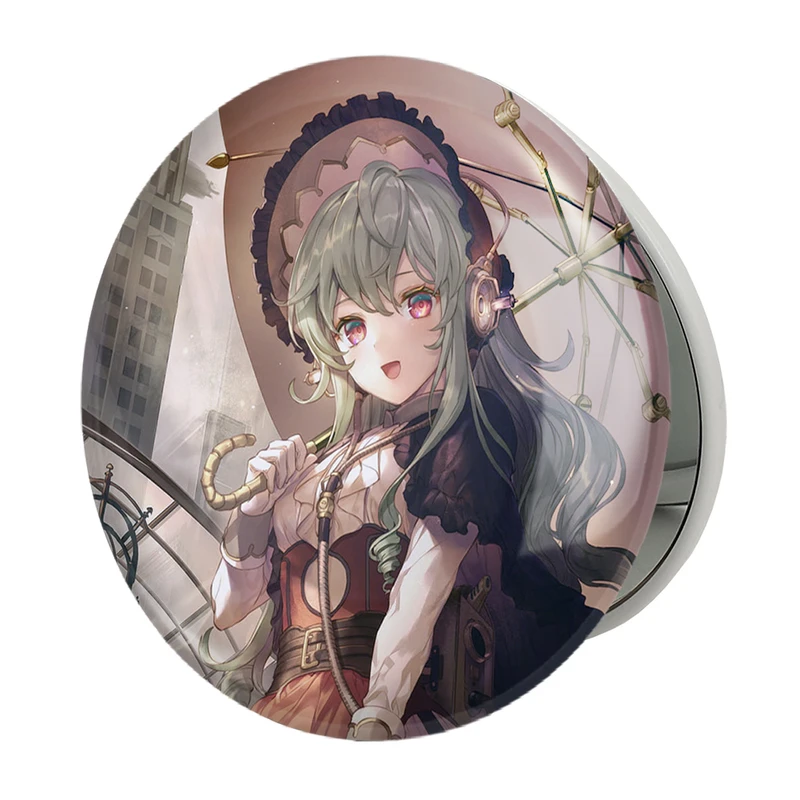 آینه جیبی خندالو طرح دختر انیمه ای مدل تاشو کد 18033 