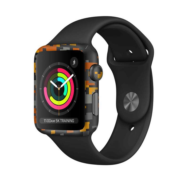 برچسب ماهوت طرح Army_Autumn_Pixel مناسب برای اپل واچ Watch 3 42mm