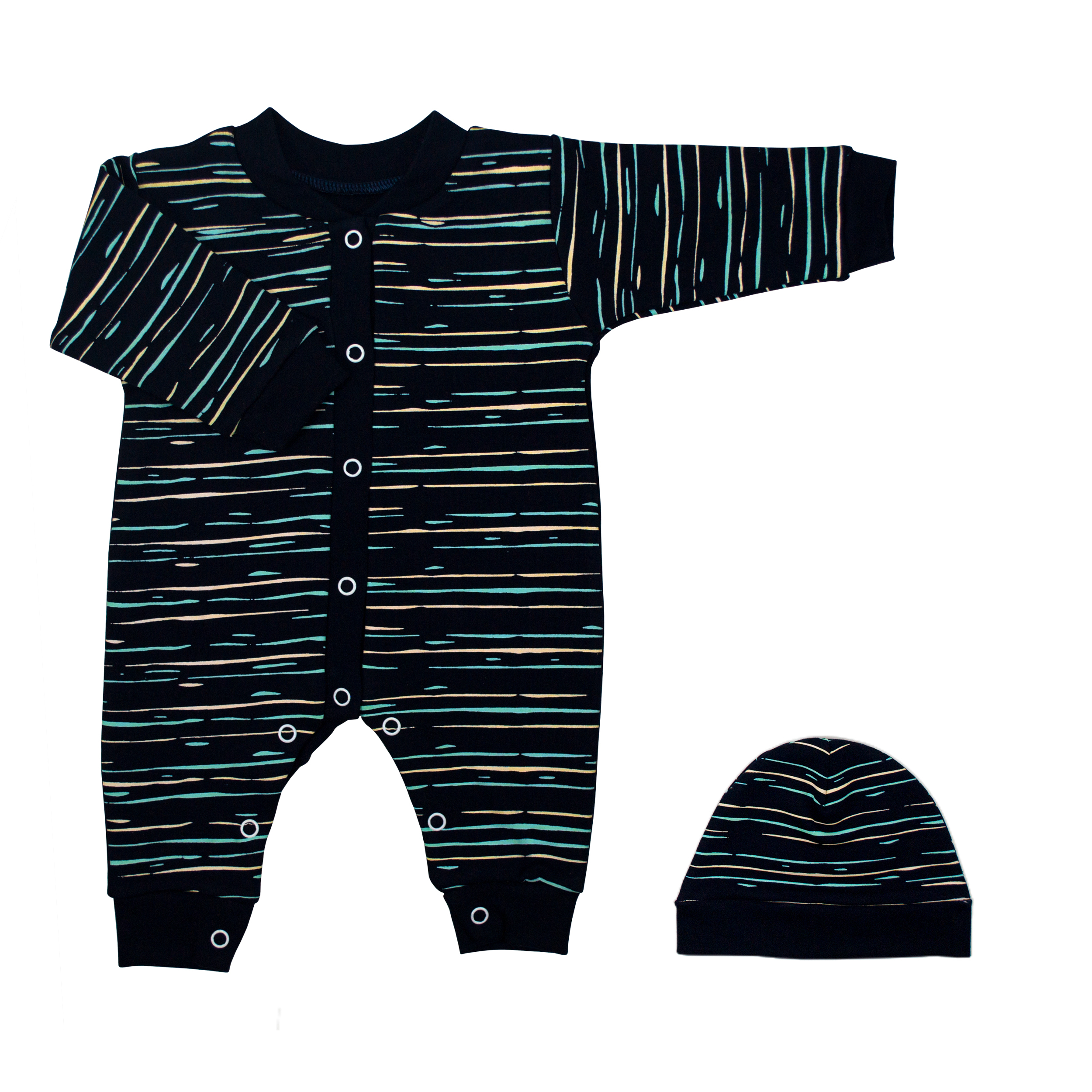 ست سرهمی و کلاه نوزادی مدل سراب