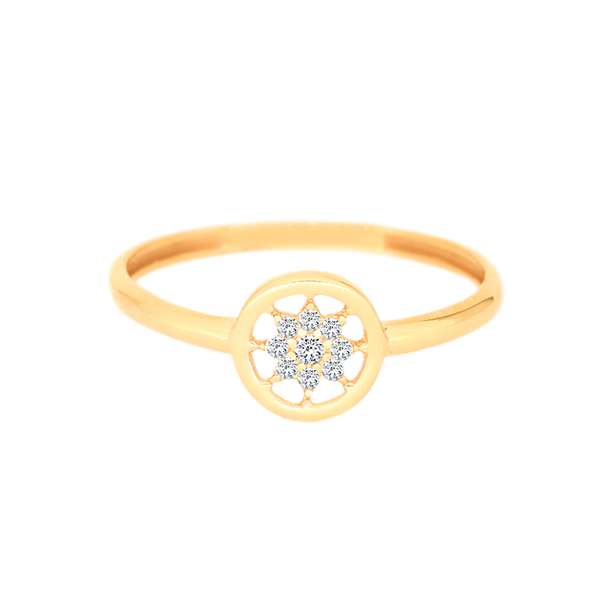 انگشتر طلا 18 عیار زنانه ماوی گالری مدل دایره و خورشید