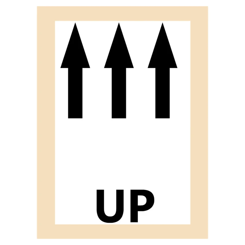 برچسب راهنمای جهت بسته بندی مدل بالا up کد 01 مجموعه 200 عددی