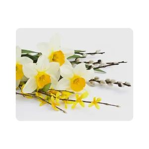 ماوس پد اطلس آبی طرح گل نرگس مدل T6783