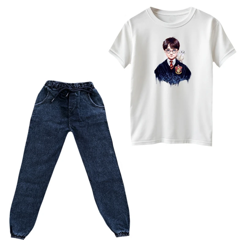 ست تی‌شرت و شلوار پسرانه مدل هری پاتر کد 8