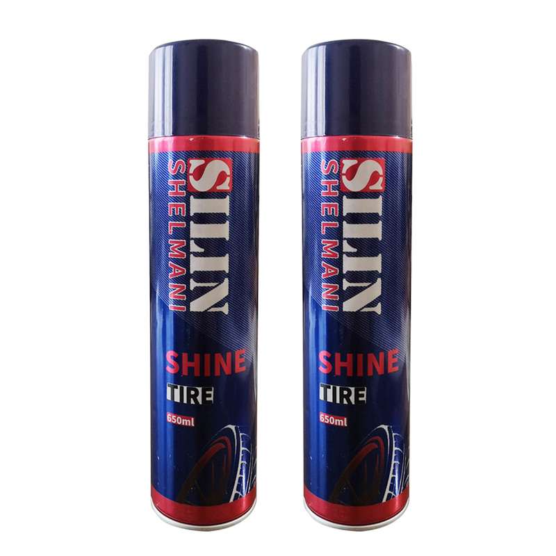اسپری براق کننده لاستیک خودرو سیلین مدل Shine حجم 650 میلی لیتر بسته 2 عددی