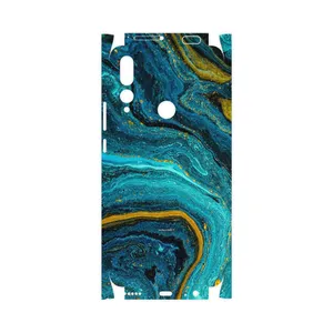 MAHOOT Turquoise marblewith golden streaks-FullSkin Cover Sticker for Huawei Y9 Prime 2019