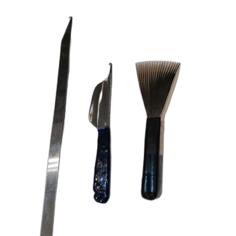 ابزار قالی بافی مدل سیخ و دفه و قلاب کد 125 مجموعه سه عددی