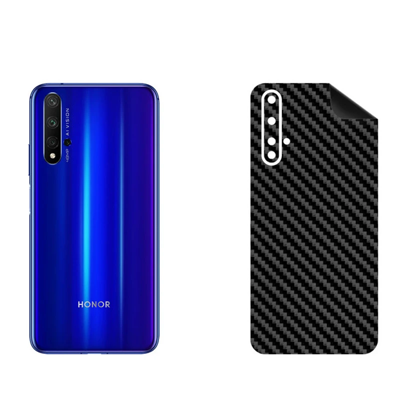 برچسب پوششی بستور مدل BT-Fiber طرح فیبر کربن مناسب برای گوشی موبایل آنر 20