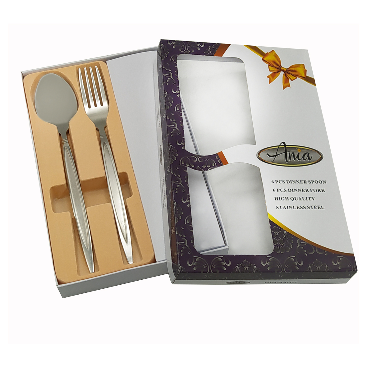 سرویس قاشق و چنگال غذاخوری 12 پارچه آنیا کد 44