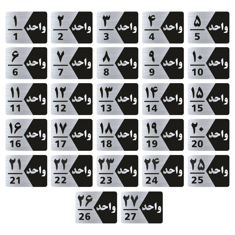 تابلو راهنما طرح شماره واحد مدل GNS327 مجموعه 27 عددی