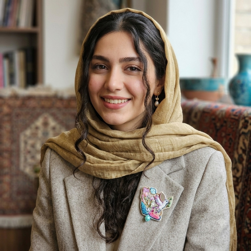 سنجاق سینه دست ساز زنانه مدل کبوترِ ایران