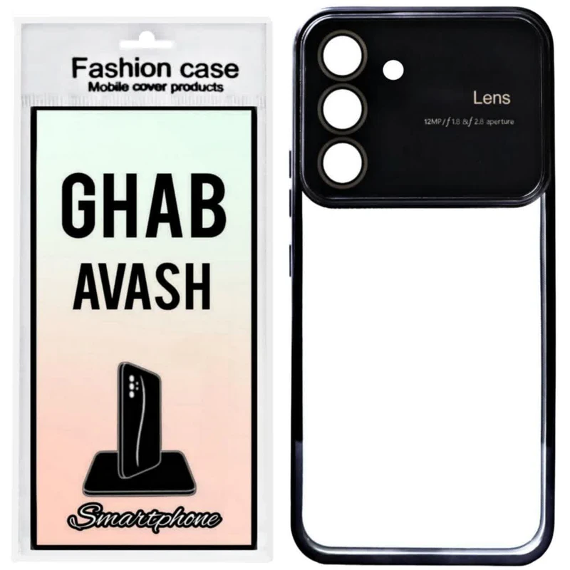 کاور قاب آوش طرح شفاف مدل دوررنگی 05 مناسب برای گوشی موبایل سامسونگ GALAXY A24