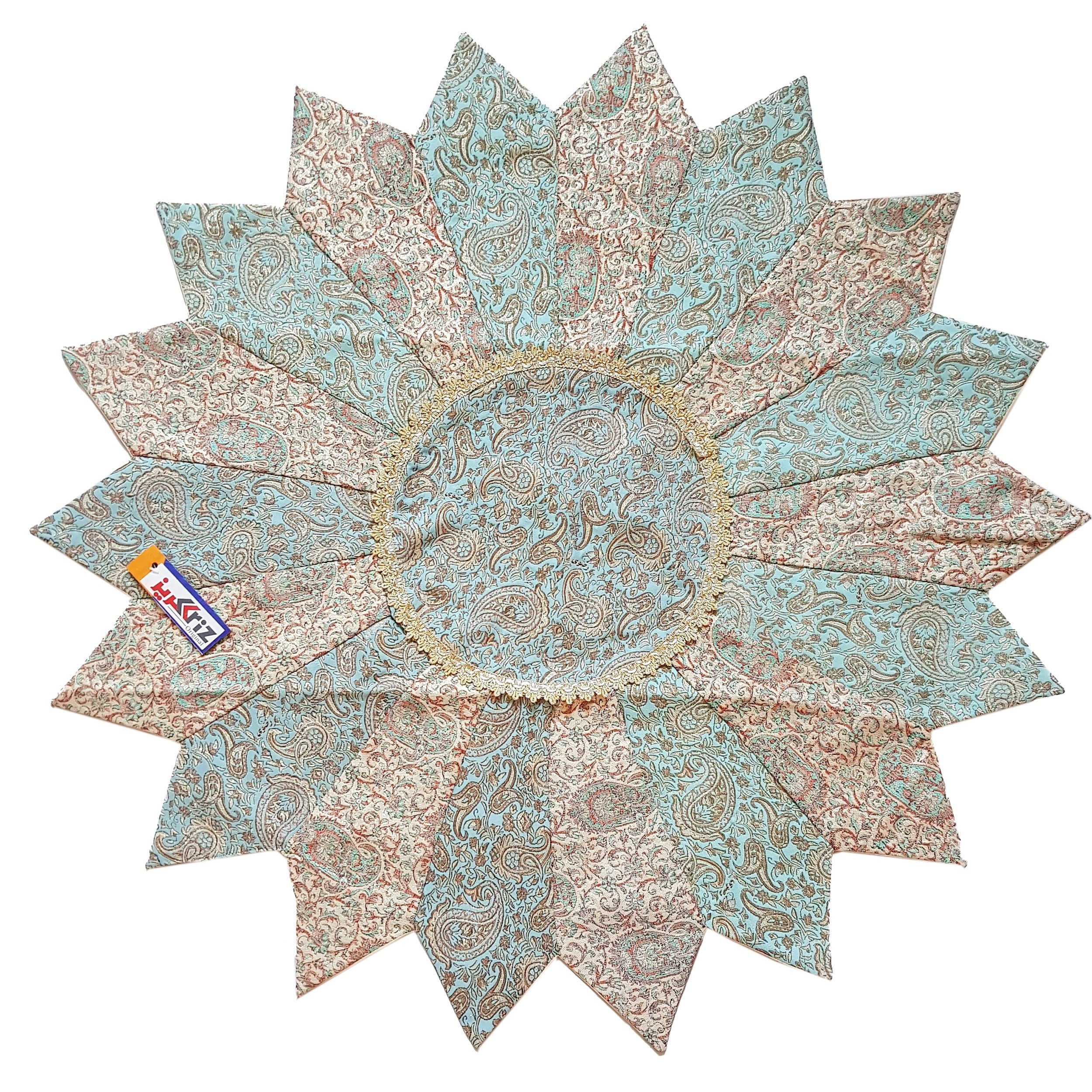 رومیزی ترمه کریز مدل گل آفتابگردان کد sanB932