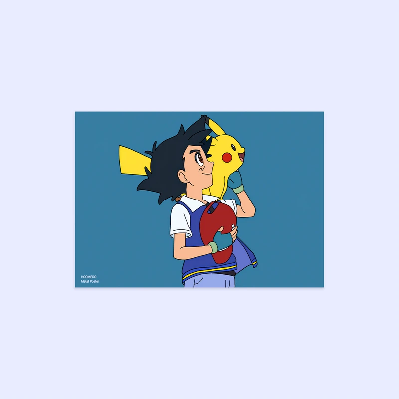 پوستر هومرو مدل فلزی طرح انیمه پوکمون پیکاچو کد PS1411