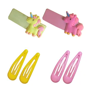 گیره مو دخترانه مدل تکشاخ تق تقی مجموعه 4 عددی