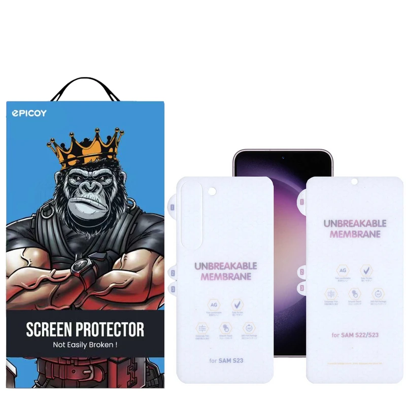 محافظ صفحه نمایش اپیکوی مدل Hydrogel-Matte مناسب برای گوشی موبایل سامسونگ Galaxy S23  به همراه محافظ پشت گوشی