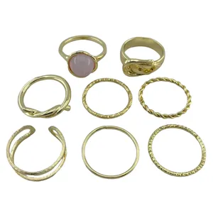 انگشتر زنانه مدل R4019 مجموعه 8 عددی