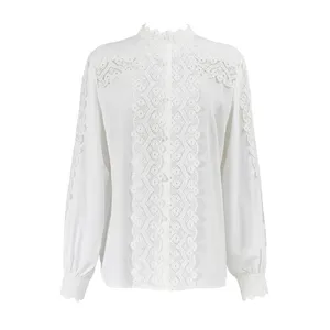 شومیز آستین بلند یقه ایستاده زنانه مدل زیبا