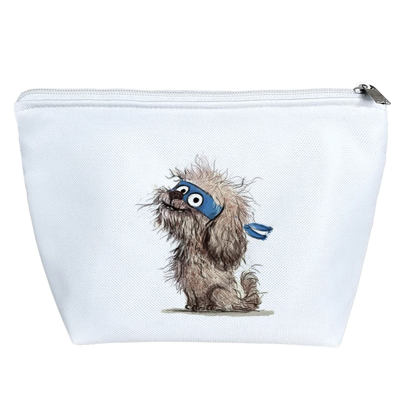 کیف لوازم آرایش دخترانه خندالو مدل سگ نژاد شیتزو تریر کد 2952