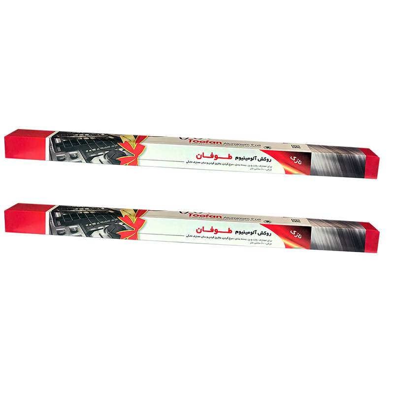 فویل آلومینیوم طوفان کد x-244 طول 90 سانتی متر مجموعه 2 عددی