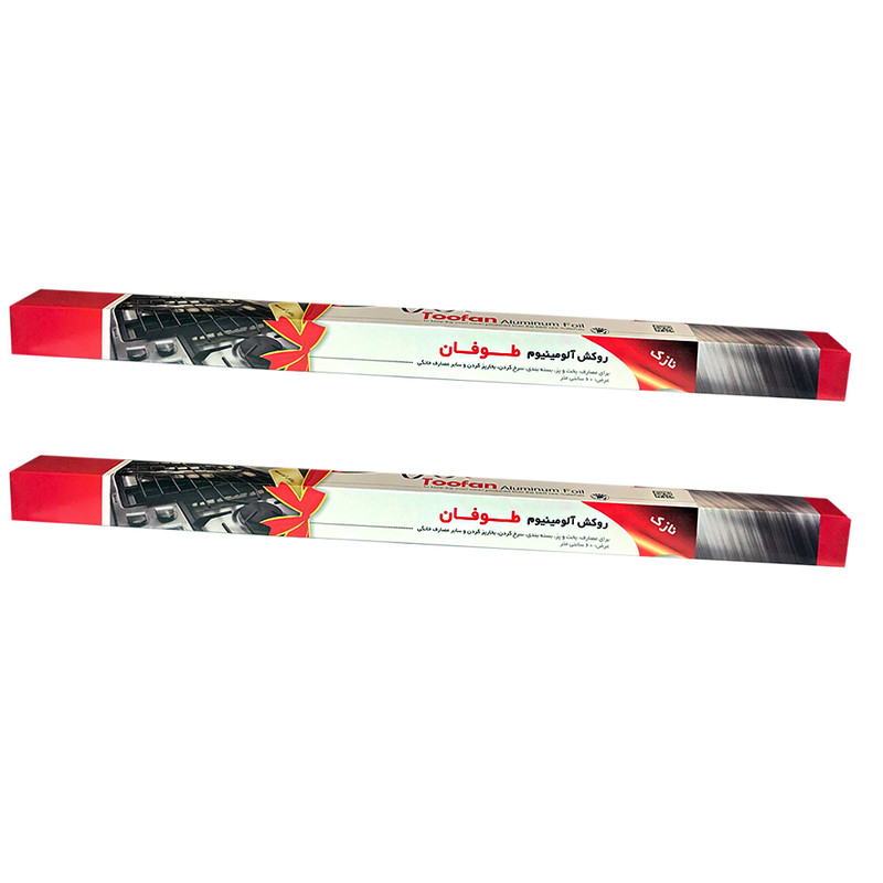 فویل آلومینیوم طوفان کد x-244 طول 90 سانتی متر مجموعه 2 عددی