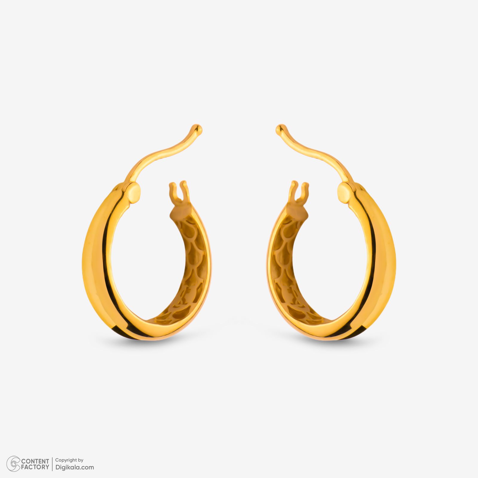گوشواره کلیپسی طلا 18 عیار زنانه گلدم مدل E247009 -  - 5
