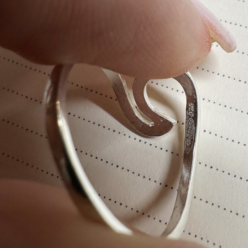 انگشتر نقره زنانه مدل موج انگشتر نقره زنانه مدل موج