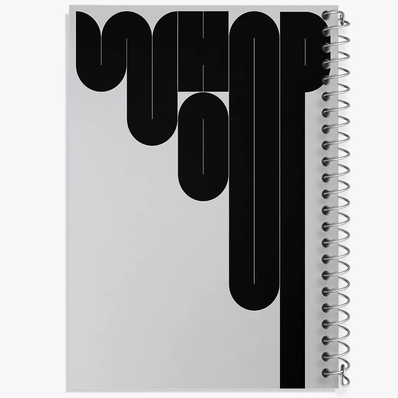 دفتر لیست خرید 50 برگ خندالو طرح تایپوگرافی کد F6396