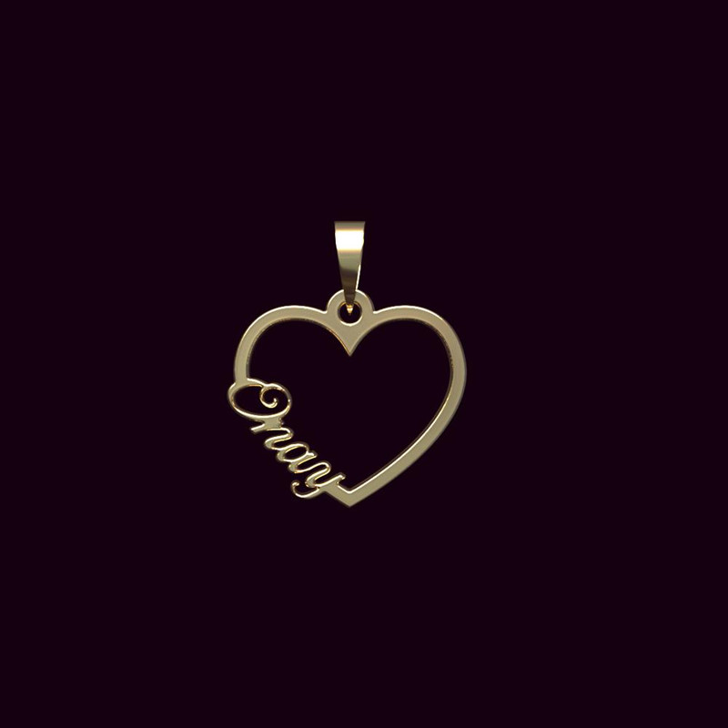 آویز گردنبند طلا 18 عیار زنانه مدوپد مدل اسم اونای onay کد PB1-10070