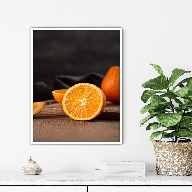 تابلو آتریسا طرح پرتقال مدرن مدل ATFF346 فریم سفید