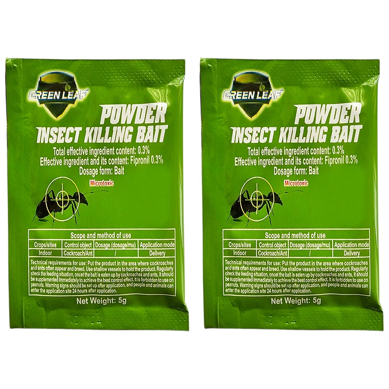 پودر مورچه کش گرین لیف مدل EX-05  وزن 5 گرم مجموعه 2 عددی