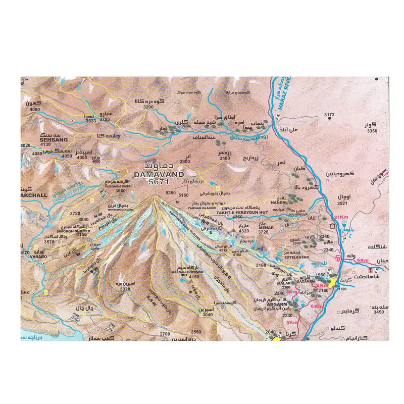 نقشه گیتاشناسی مدل راهنمای صعود به قله های البرز مرکزی کد 321