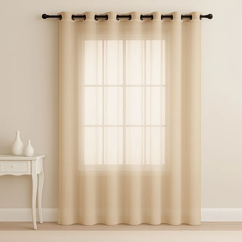 پرده پانچ مدل حریر ساده سایز 140×280 سانتی متر