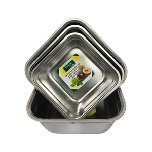 لگن آشپزخانه یونیک لایف مدل مربع 004 مجموعه ۴ عددی