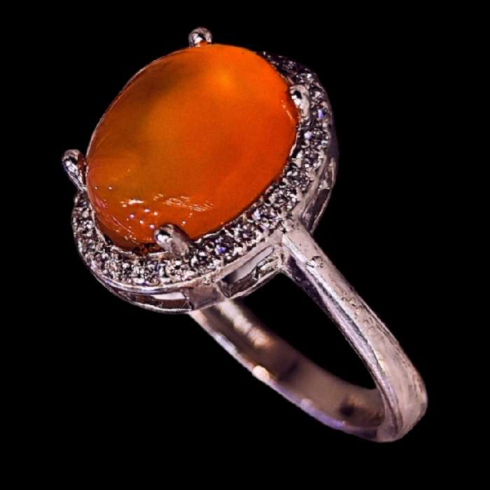 انگشتر نقره زنانه مدل سنگ عقیق یمانی کد 800