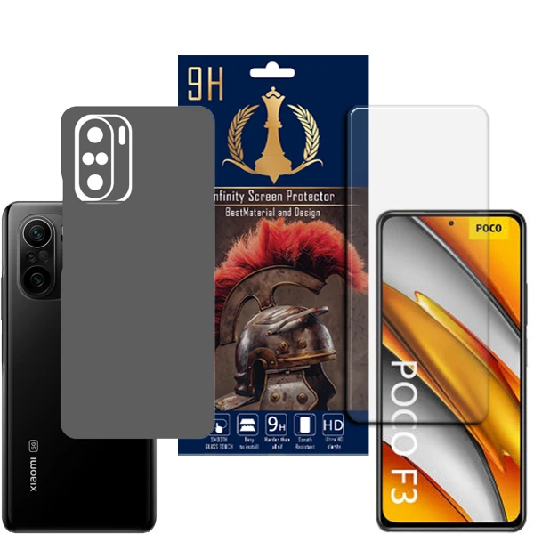 برچسب پوششی اینفینیتی مدل PRO MAX مناسب برای گوشی موبایل شیائومی POCO F3 به همراه محافظ صفحه نمایش