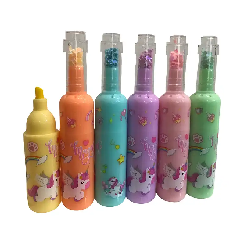 ماژیک علامت گذار مدل هایلایتر یونیکورن مجموعه 6 عددی