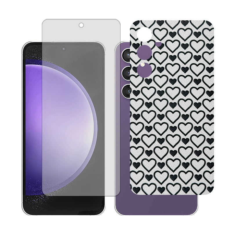 محافظ صفحه نمایش مات گلس مدل Together مناسب برای گوشی موبایل سامسونگ Galaxy S23 FE به همراه برچسب پوششی پشت گوشی  