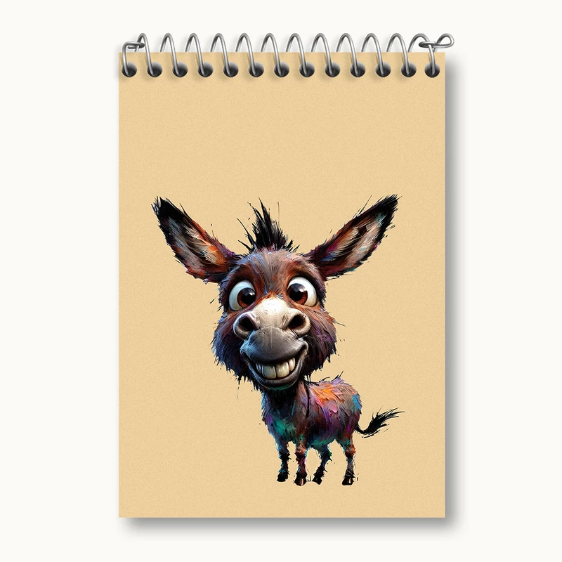 دفتر یادداشت 50 برگ خندالو طرح الاغ بامزه کد N5524