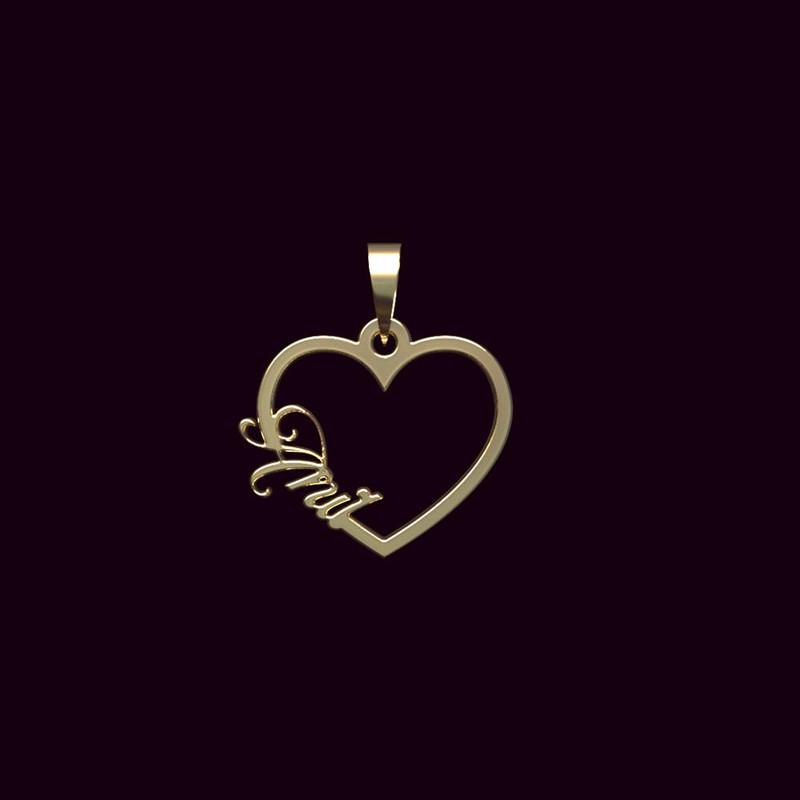 آویز گردنبند طلا 18 عیار زنانه مدوپد مدل اسم آنیل anil کد PB1-10274