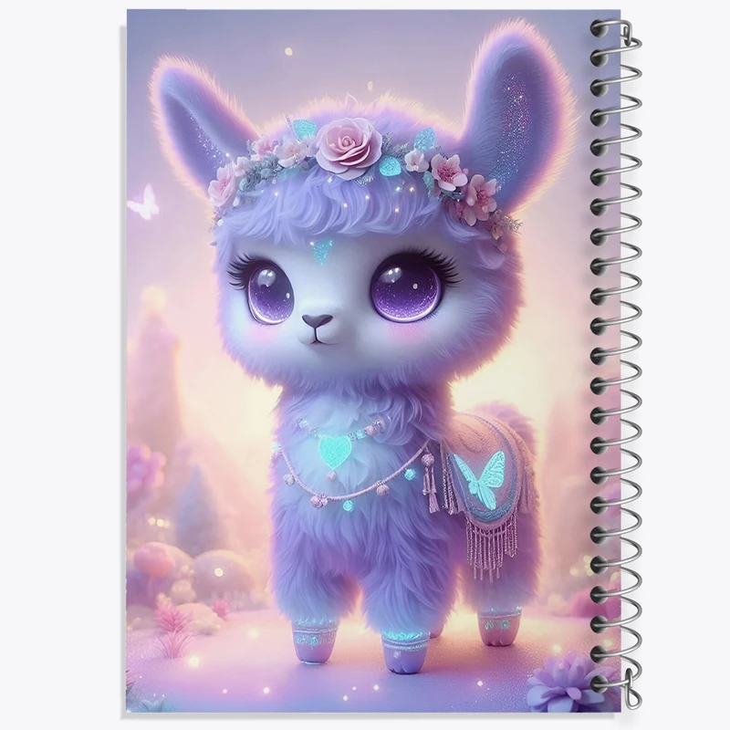 دفتر ژورنال نویسی 50 برگ خندالو مدل نقطه ای طرح لاما کیوت کد F5386