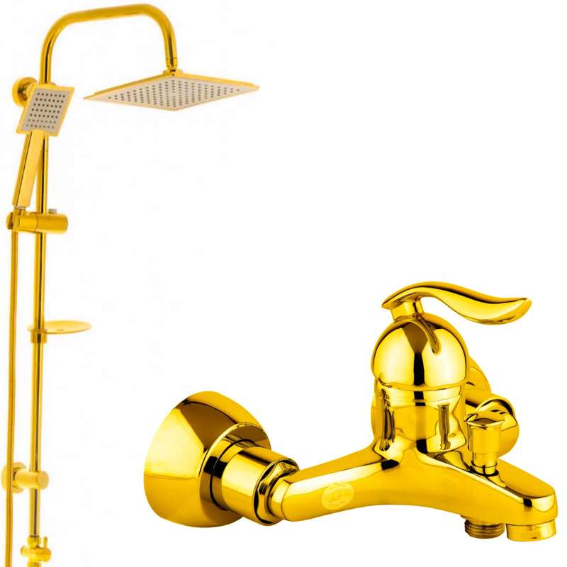 شیر حمام شیرالات رز مدل ونیز لایت به همراه علم دوش حمام