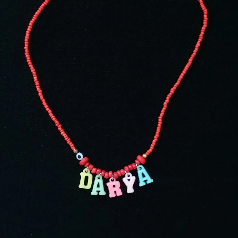 گردنبند دخترانه مدل تابستانی اسم دریا G229