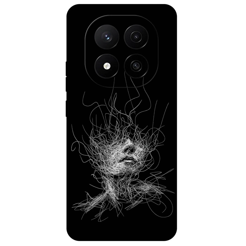 کاور مگافون طرح اسکچ صورت مدل 7423 مناسب برای گوشی موبایل شیائومی Redmi Note 14 Pro Plus 5G