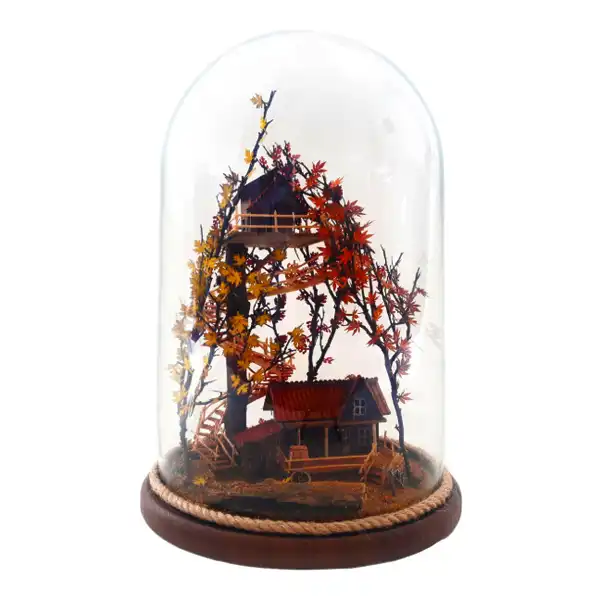 چراغ خواب هانسل وود مدل کلبه رویایی فصل پاییز کد 30cm