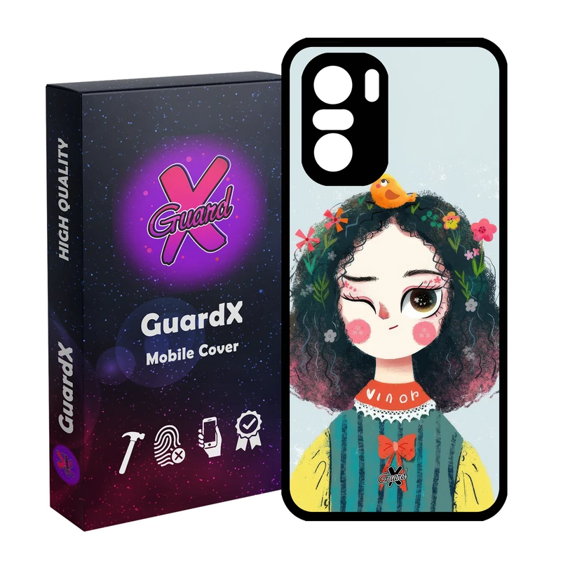 کاور گارد ایکس طرح دختر مدل Glass10639 مناسب برای گوشی موبایل شیائومی Poco F3/MI 11X/MI 11X Pro/Redmi K40/K40 Pro