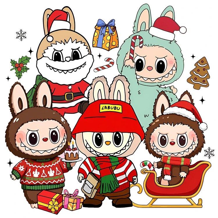 استیکر پارچه و لباس پاد آفرین مدل کریسمس کد DKST735