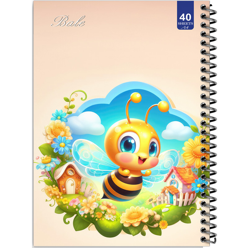 دفتر نقاشی 40 برگ انتشارات بله طرح زنبور کوچولوی هنرمند کد A4-K667